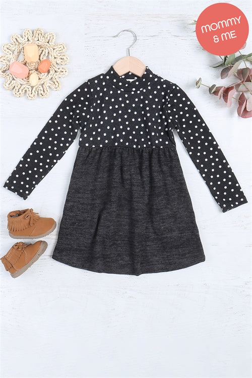 Kids Polka Dot Long Sleeve  Dress (Mommy & Me)