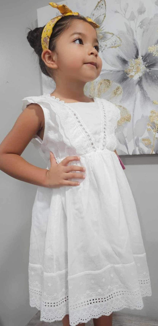 Girls White Dress