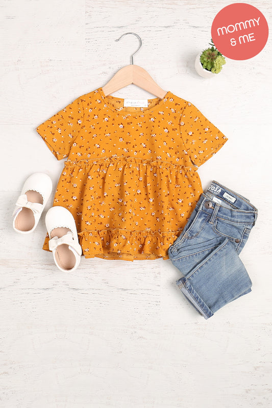 Kids Woven Ruffle Top